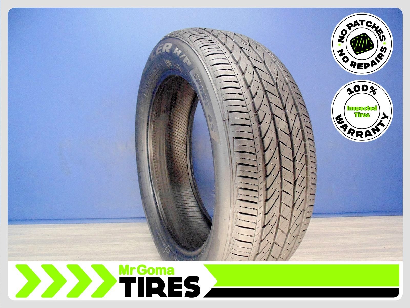 1 BRIDGESTONE DUELER H/P SPORT ALL SEASON 235/55R20 USED TIRE 8.0/32 TREAD 102H