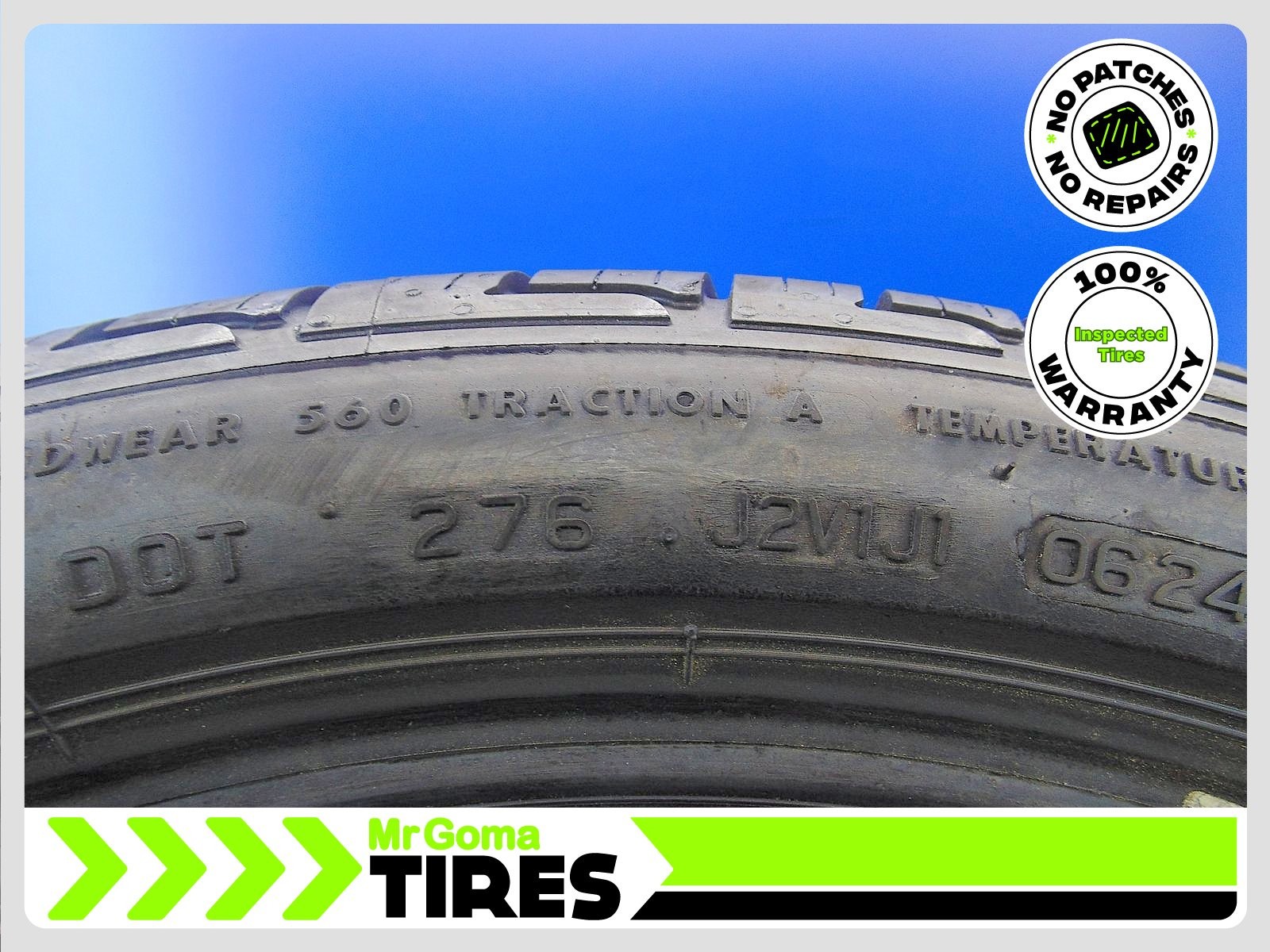 2 225/40R19 USED TIRE BRIDGESTONE TURANZA LS100 RSC RFT XL 7.3/32 TREAD 93H