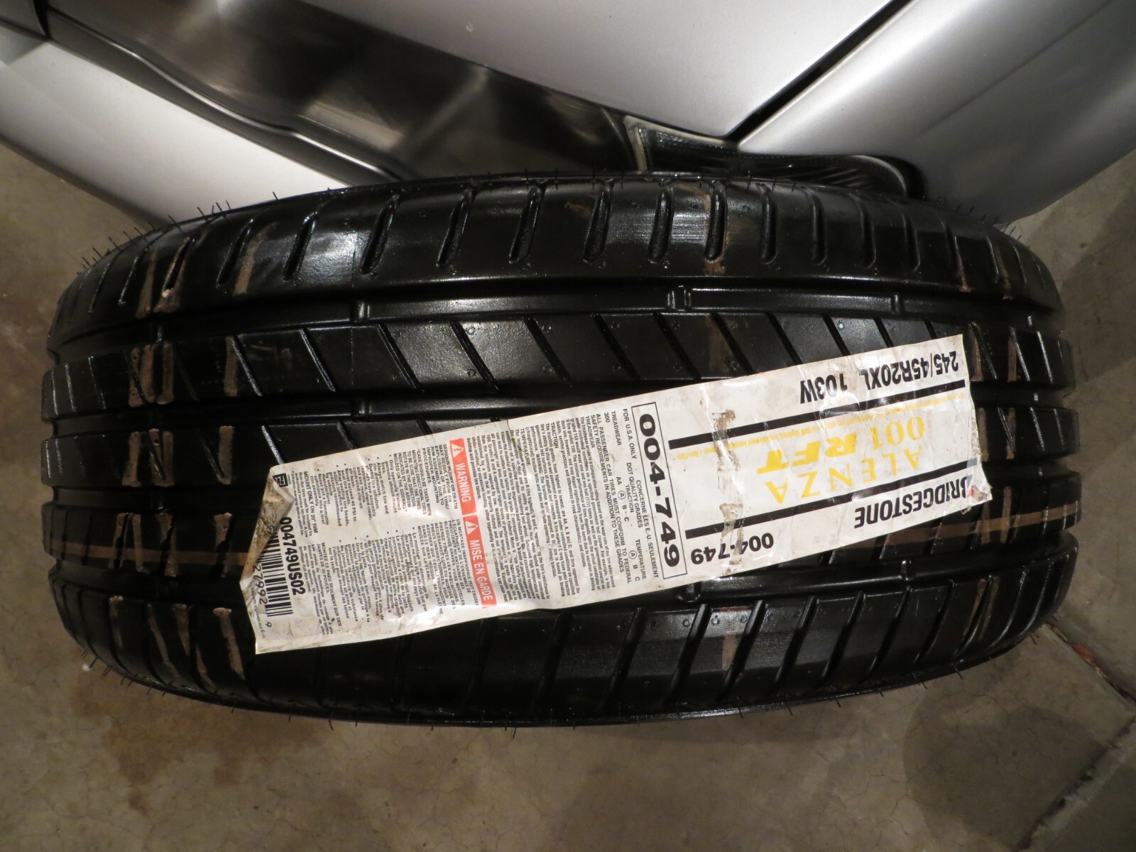 NEW 1 ONE BRIDGESTONE ALENZA 001 RFT 004-749 245/45R20 XL 103W 245 45 20 3155
