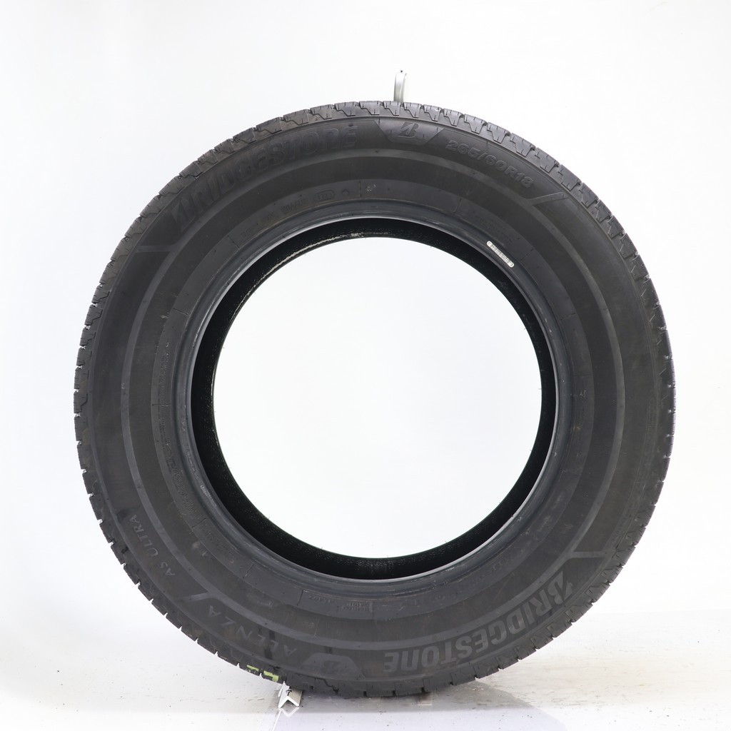 Set of (4) Used 265/60R18 Bridgestone Alenza AS Ultra 110V – 8-9/32