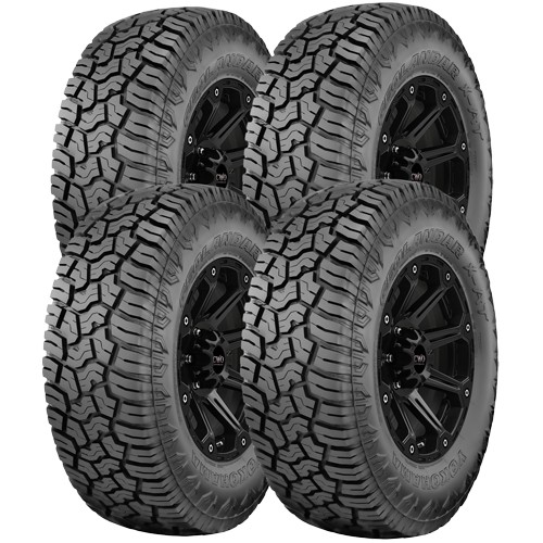 (QTY 4) LT285/55R22 Yokohama Geolandar X-AT 124/121Q LRE Black Wall Tires