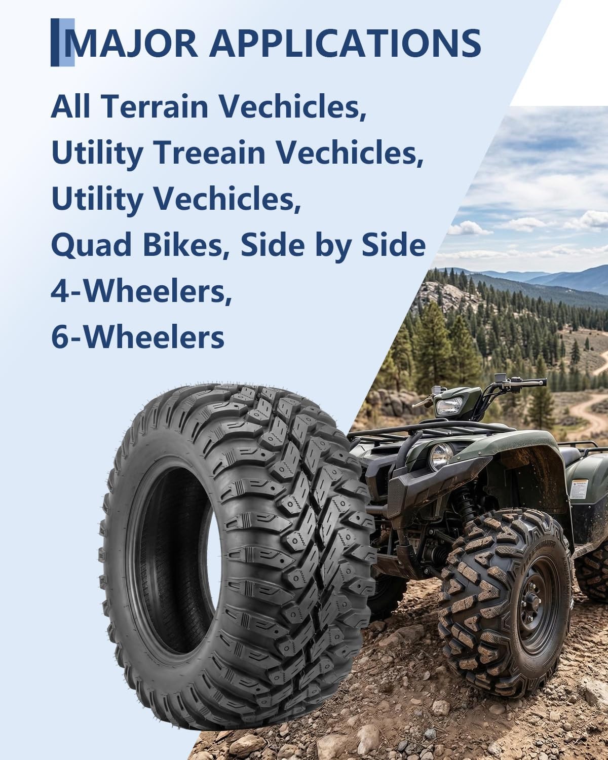 2Pack 32x10x14 UTV/ATV Tire FOR 14 in Rims 32x10x14 All-Terrain Tires 8PR ATV