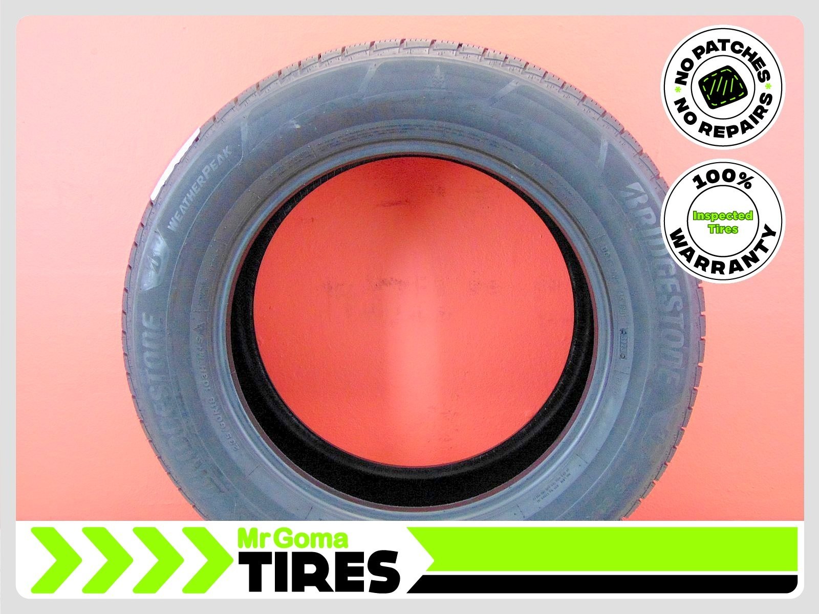 1 BRIDGESTONE WEATHERPEAK 235/60R18 80% LIFE USED TIRE NO PATCH 103H 2356018