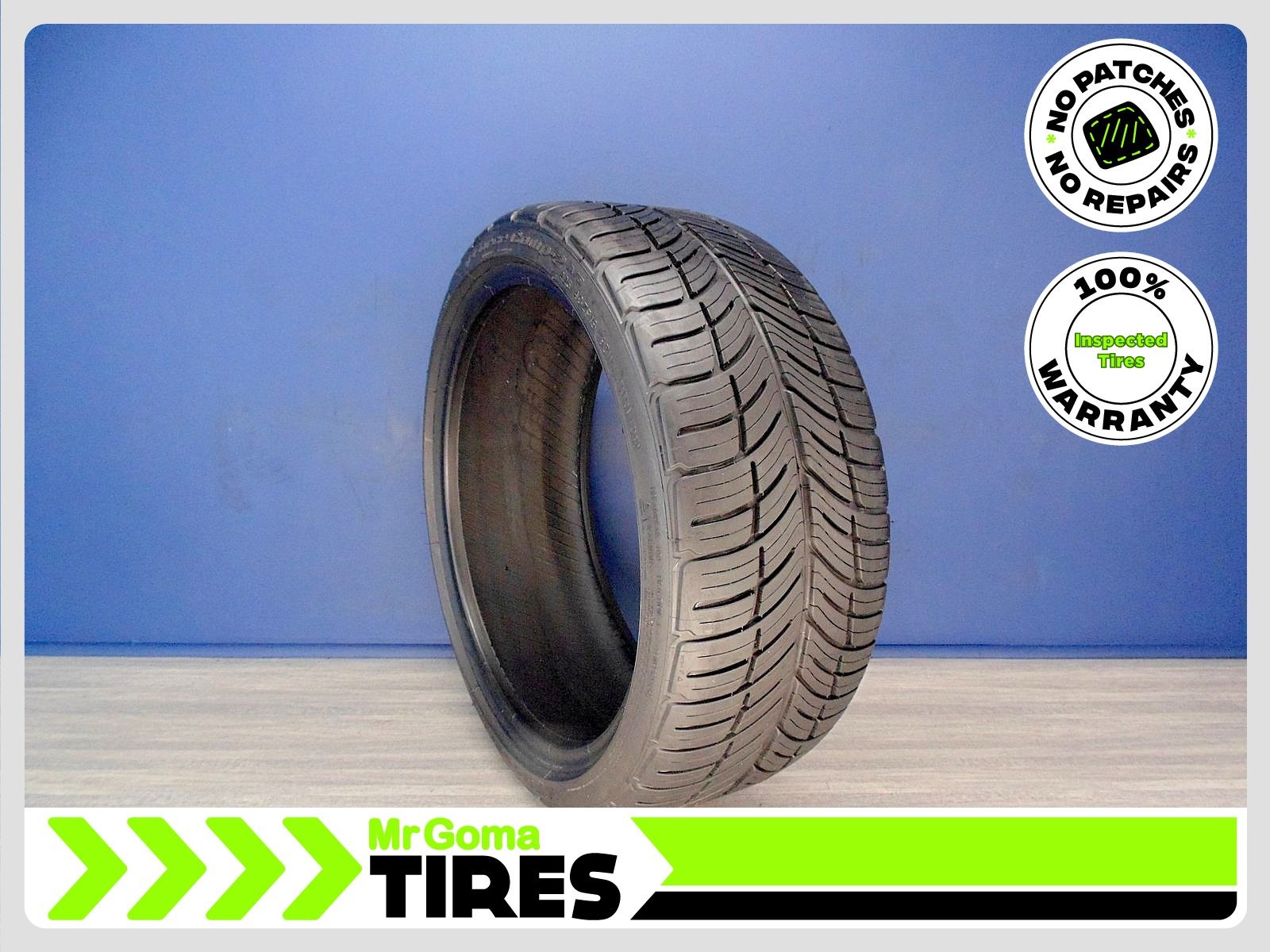 1 BF GOODRICH G-FORCE COMP-2 A/S XL 225/40R19 USED TIRE 7.6/32 TREAD NO 2254019