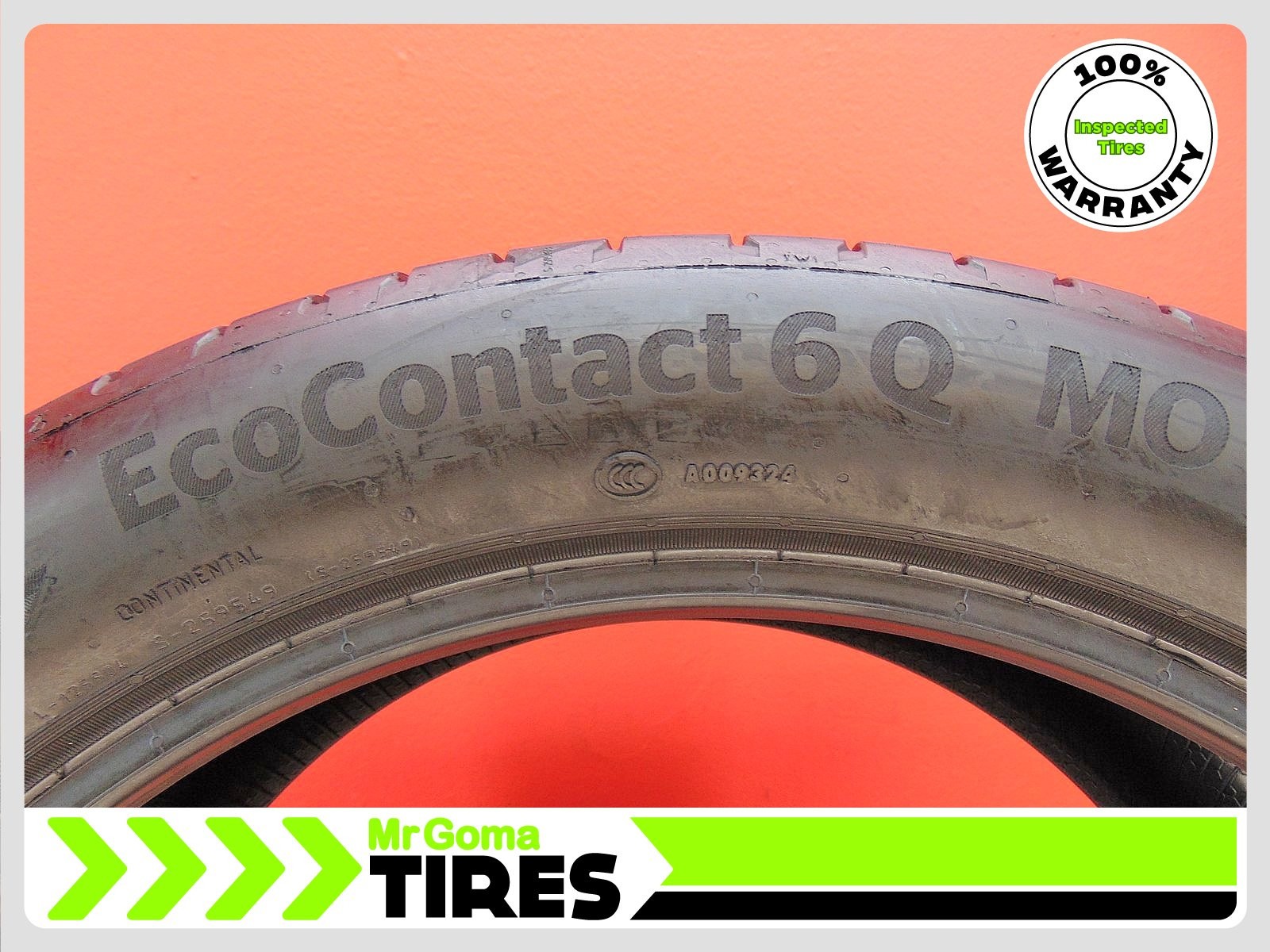 2 CONTINENTAL ECOCONTACT 6 Q MO XL 285/40R20 USED TIRES 6.8/32 TREAD 2854020