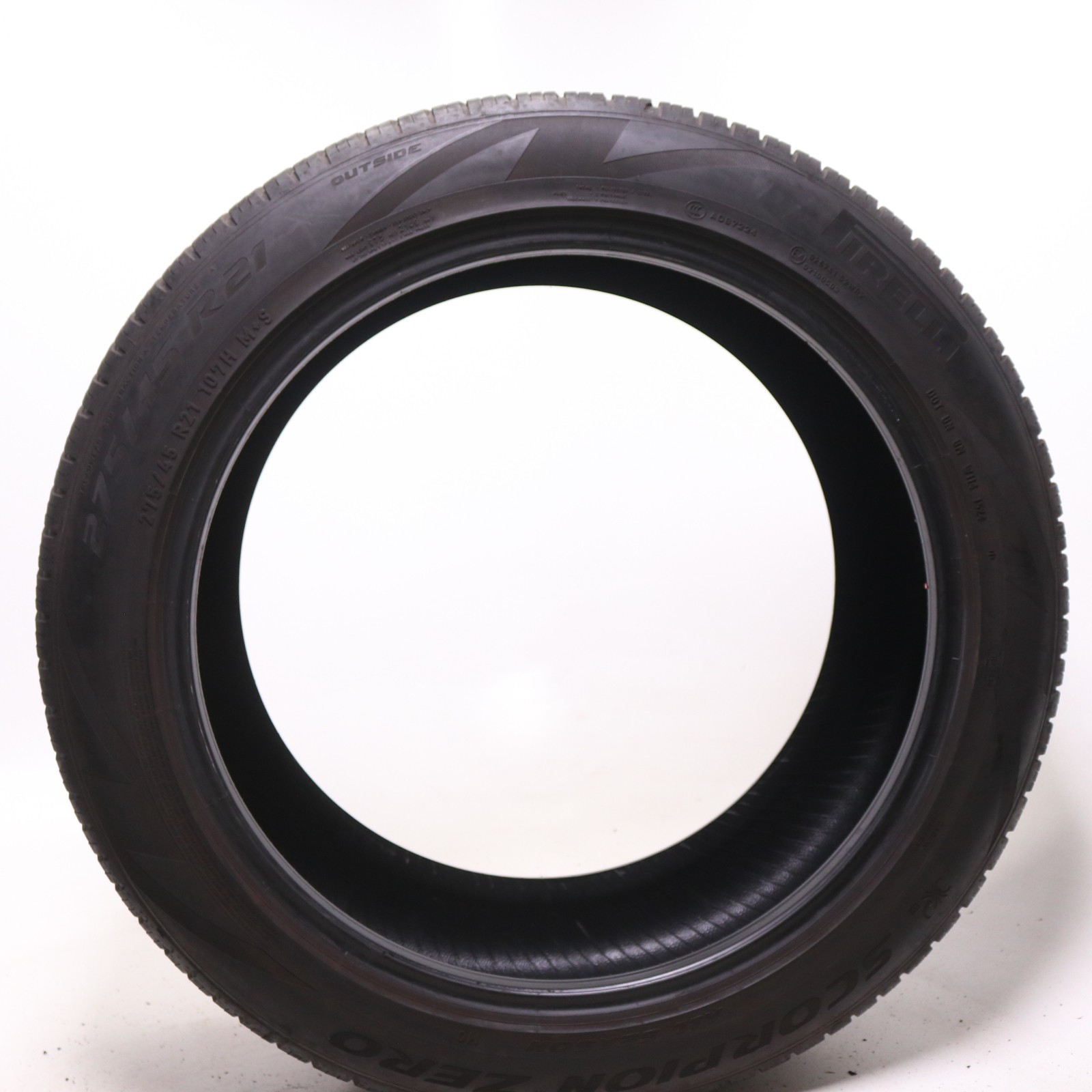 Set of 2 Used 275/45R21 Pirelli Scorpion Zero All Season MO – 107H – 8.5-9/32