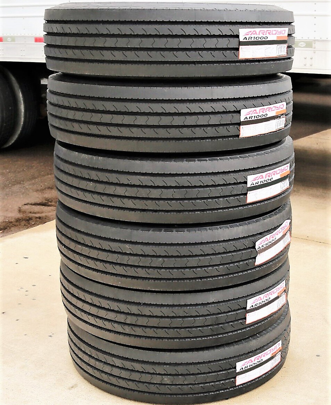 6 Tires Arroyo AR1000 All Steel 255/70R22.5 Load H 16 Ply Steer Commercial
