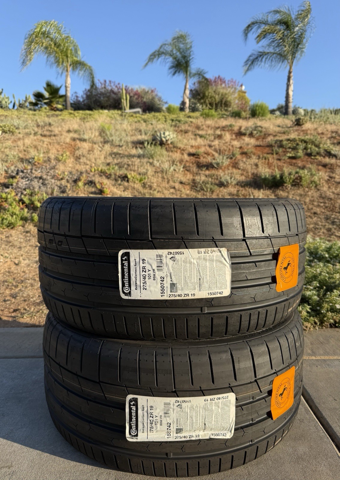 TWO BRAND NEW 275/40ZR19 Continental ExtremeContact Sport Like Michelin Sport 4S