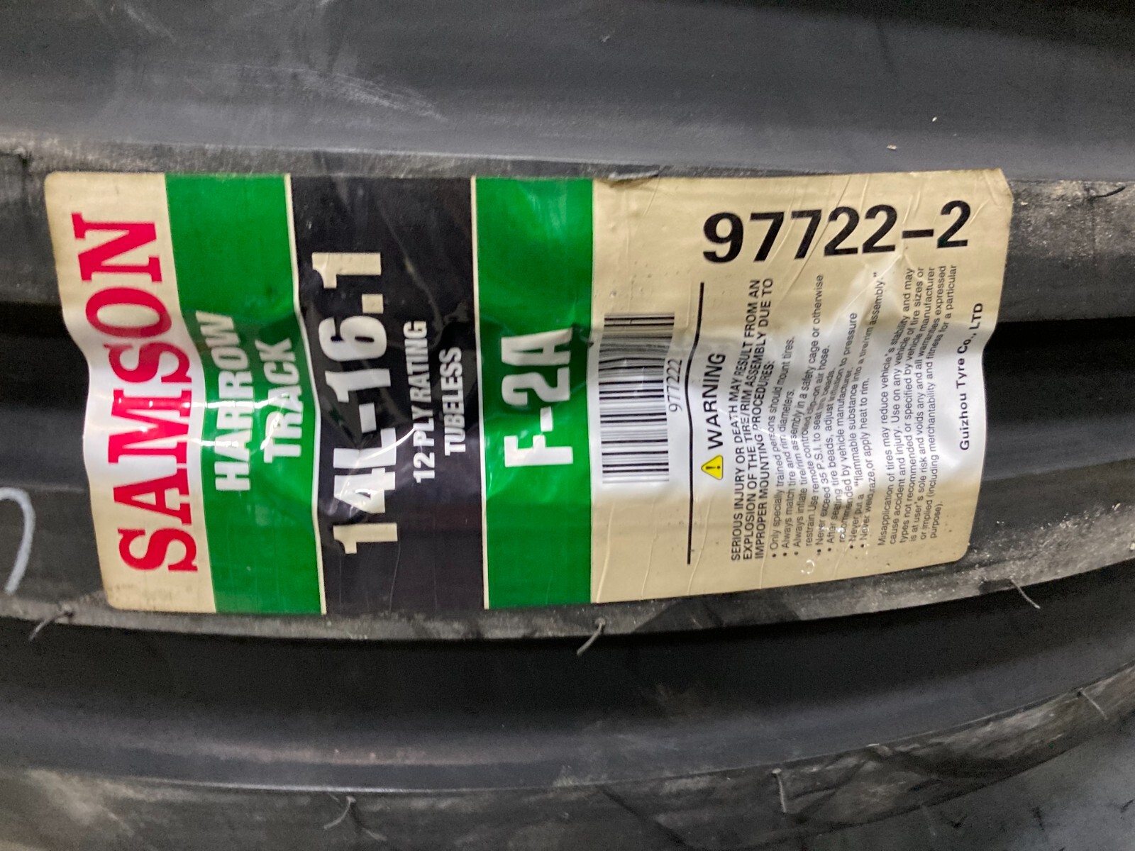2 New Tires 14 L 16.1 Samson 10 ply Tubeless Tractor Front F-2M 4 Rib