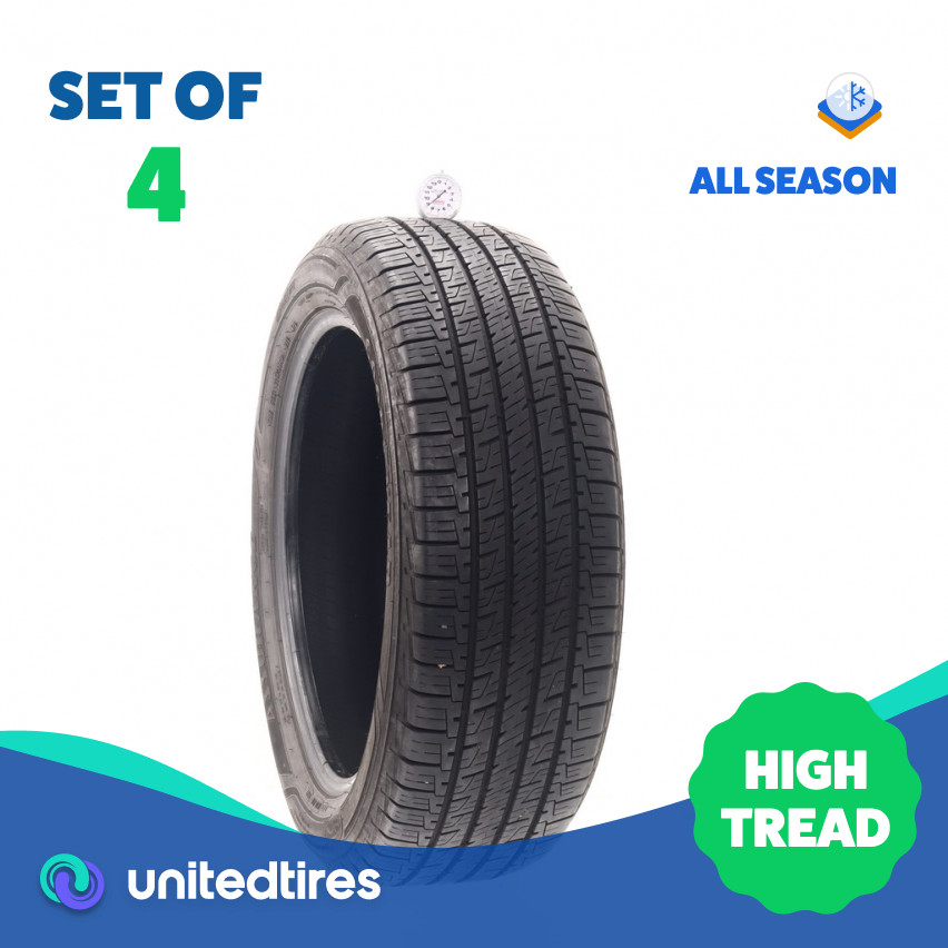 Set of (4) Used 225/55R19 Goodyear Assurance MaxLife 99V – 8.5-9/32