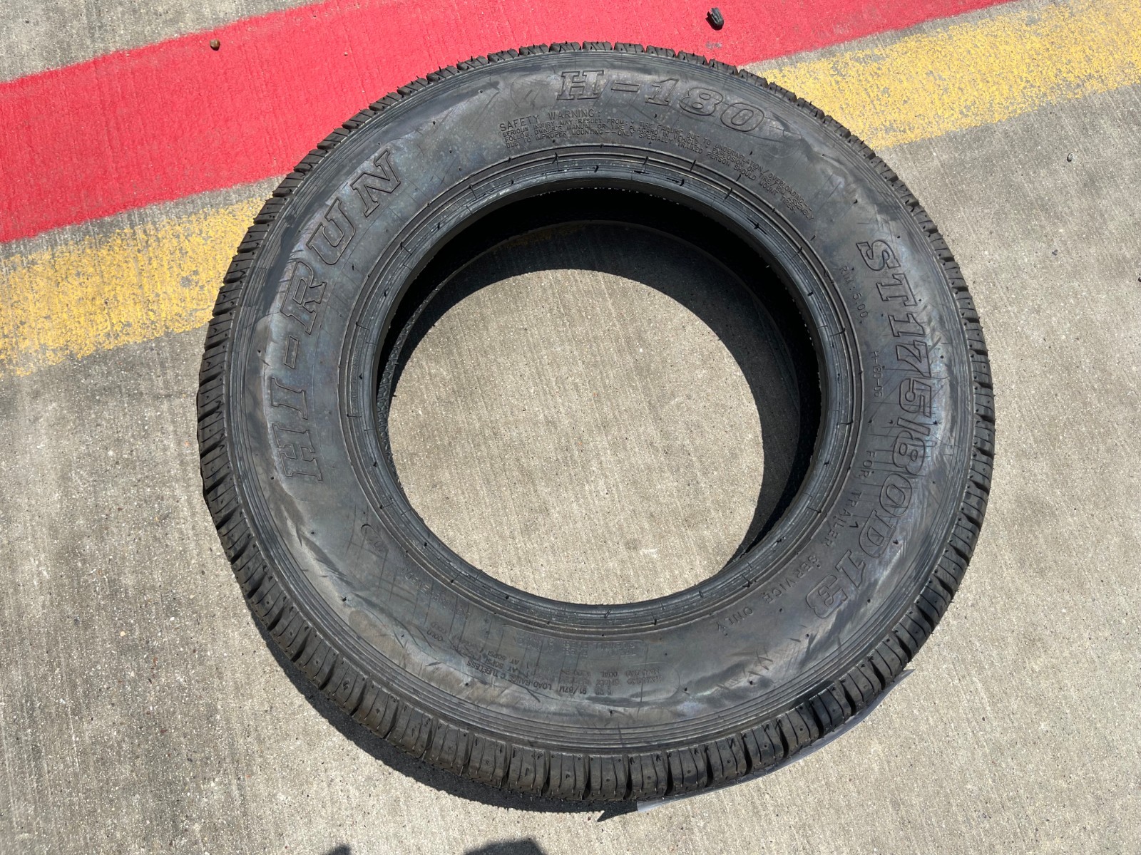 (1) 175/80/13 HI-RUN H-180 tire ST175/80D13 LT 6 ply LR C 91M trailer NEW