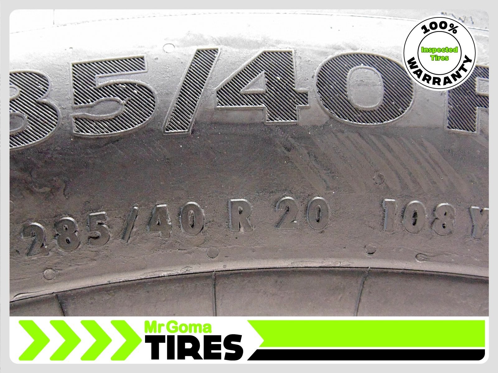 1 CONTINENTAL SPORTCONTACT 7 XL 285/40R20 USED TIRE 7.3/32 TREAD 108Y 2854020