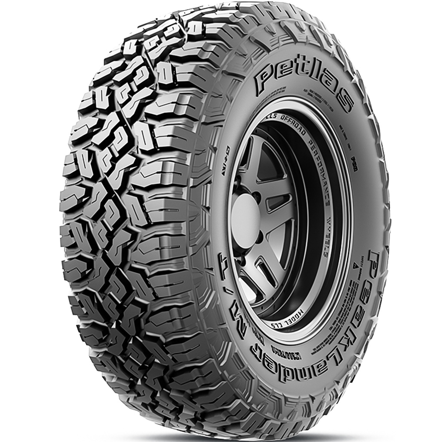 2 Petlas Peaklander M/T 245/75R17 121/118Q E 10 Ply Light Truck Tires