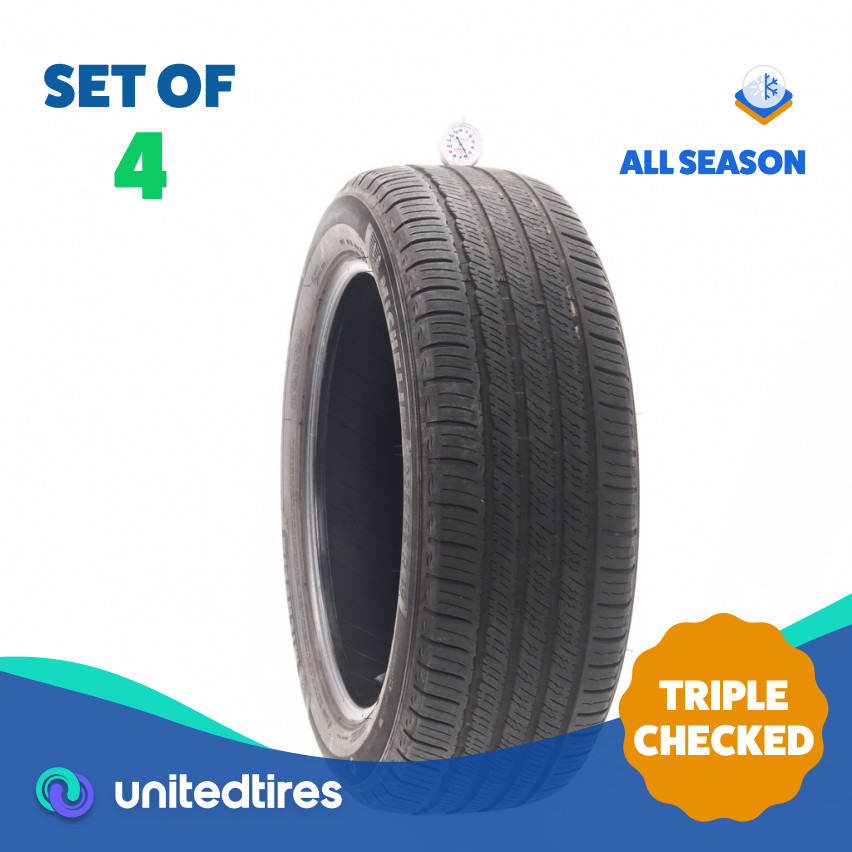 Set of (4) Used 225/55R19 Michelin Primacy Tour A/S 99V – 5.5-7/32 (1A92C)