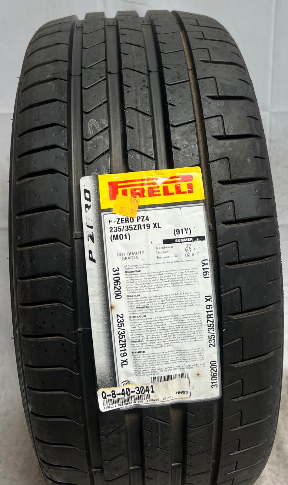 1 – NEW 235/35ZR19 XL (91Y) Pirelli P Zero PZ4 (MO1) Mercedes – 6033