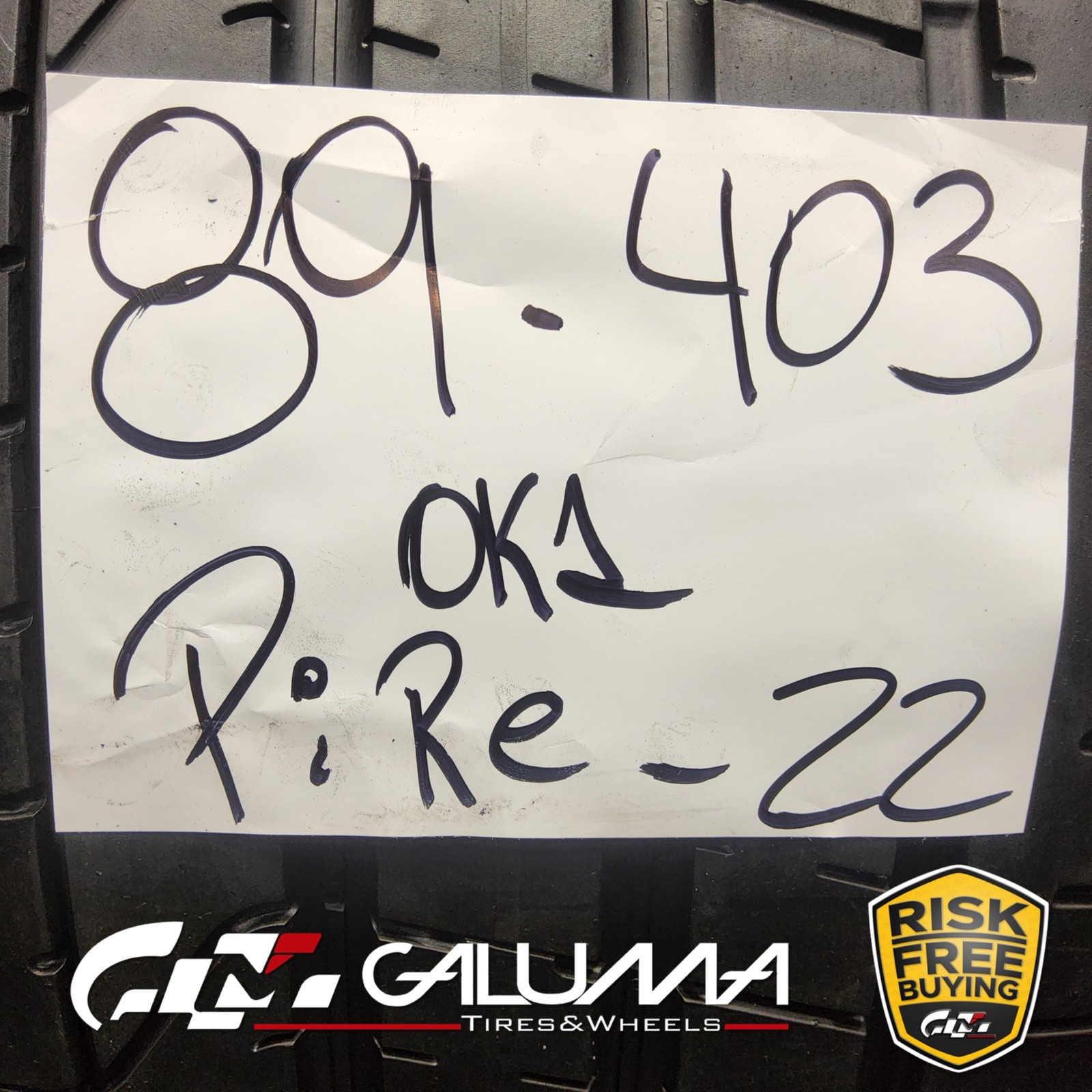 1 (One) Tire Pirelli P Zero N0 XL 315/30ZR22 315/30/22 3153022 No Repairs #89403