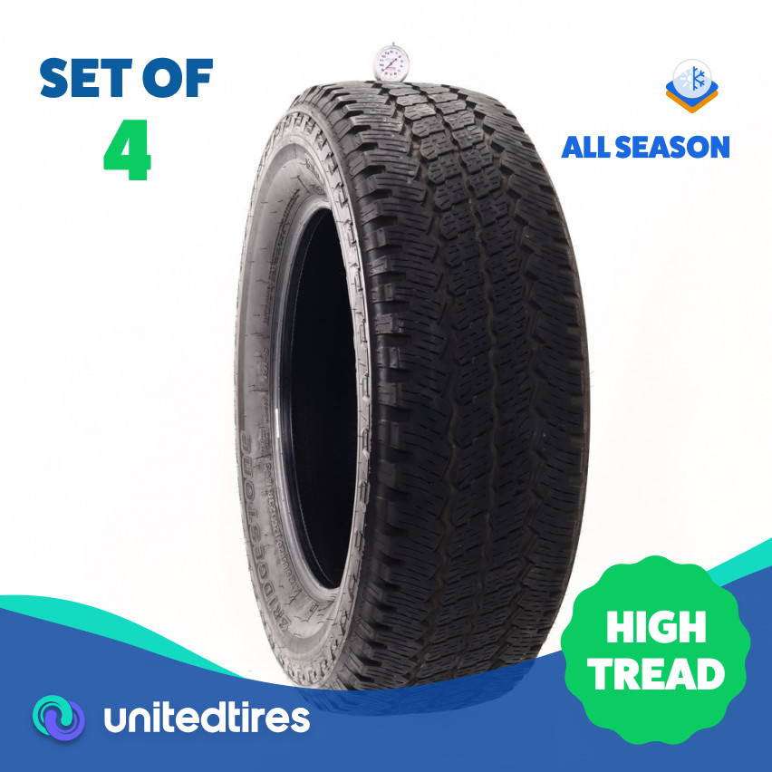 Set of (4) Used LT 275/65R20 Bridgestone Dueler A/T RH-S 126/123R – 8.5-9.5/32