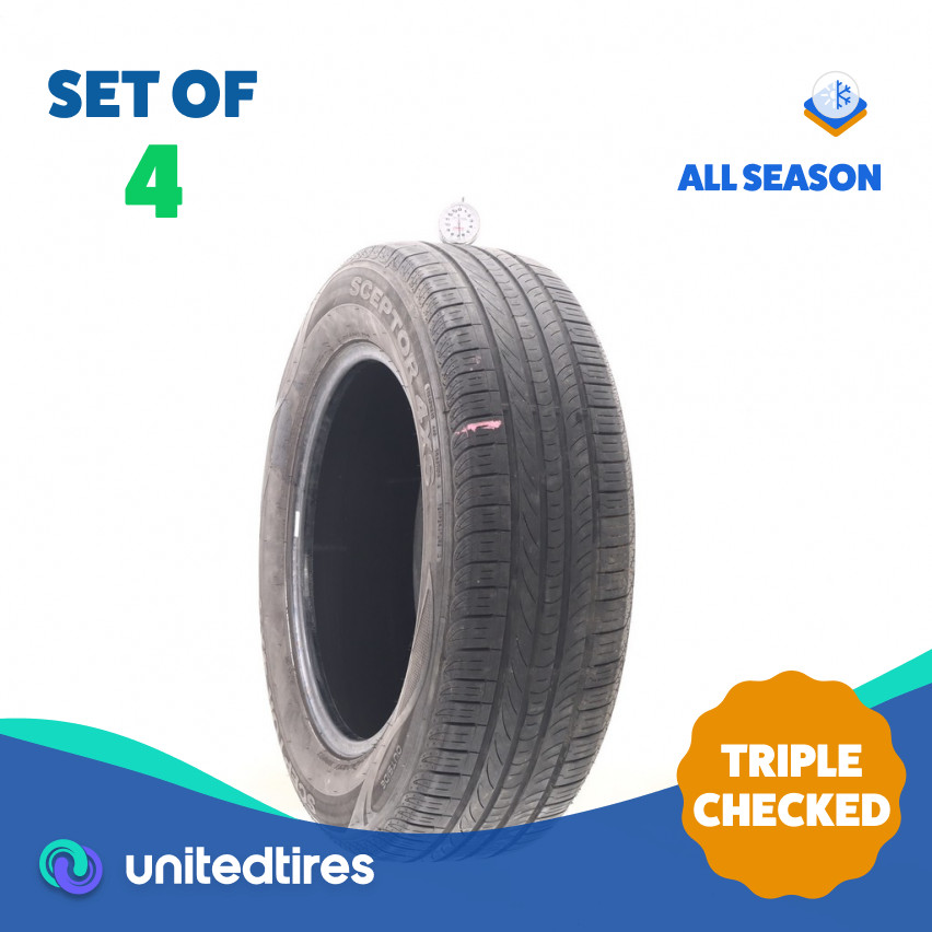 Set of (4) Used 225/65R17 Sceptor 4XS 100H – 6.5-8/32