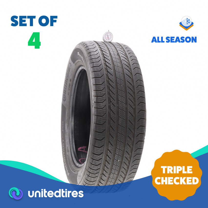 Set of (4) Used 235/60R18 Continental ProContact GX MO 103H – 6-7/32