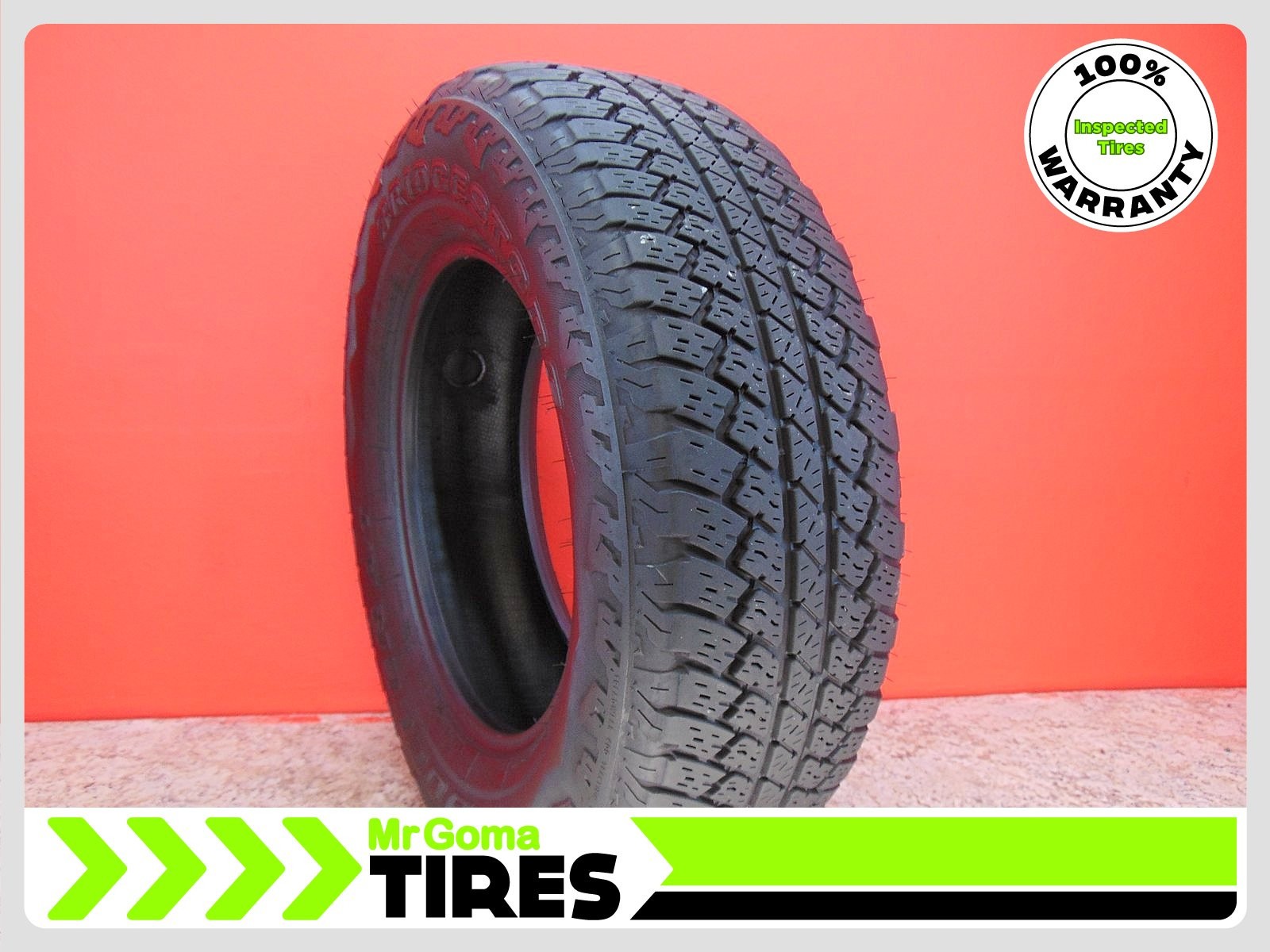 1 BRIDGESTONE DUELER A/T RH-S 255/70R18 USED TIRE 9.7/32 TREAD 113T 2557018