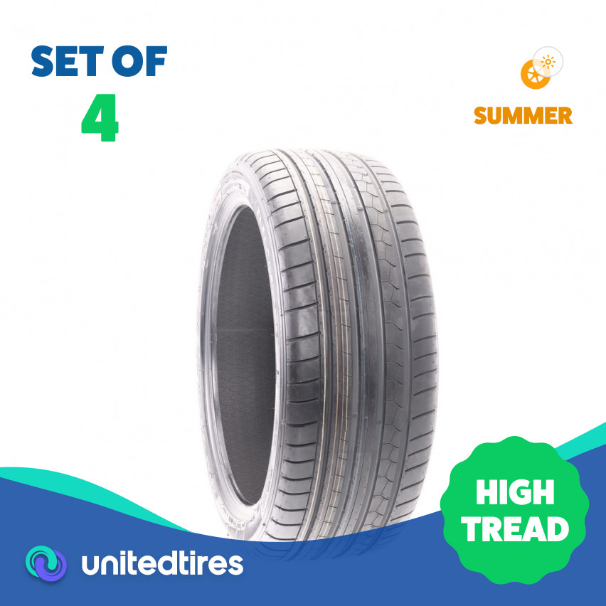 Set of (4) Driven Once 255/40R21 Dunlop SP Sport Maxx GT R01 102Y – 9/32