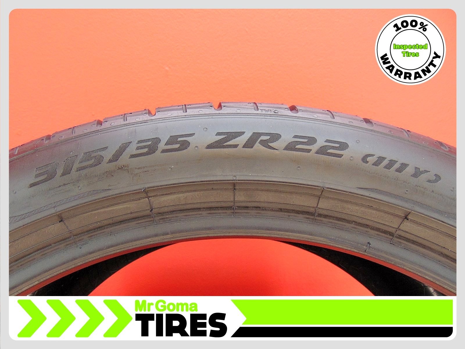 1 PIRELLI P ZERO TM PZ4 NCO XL 315/35ZR22 USED TIRE 8.0/32 TREAD 111Y 3153522