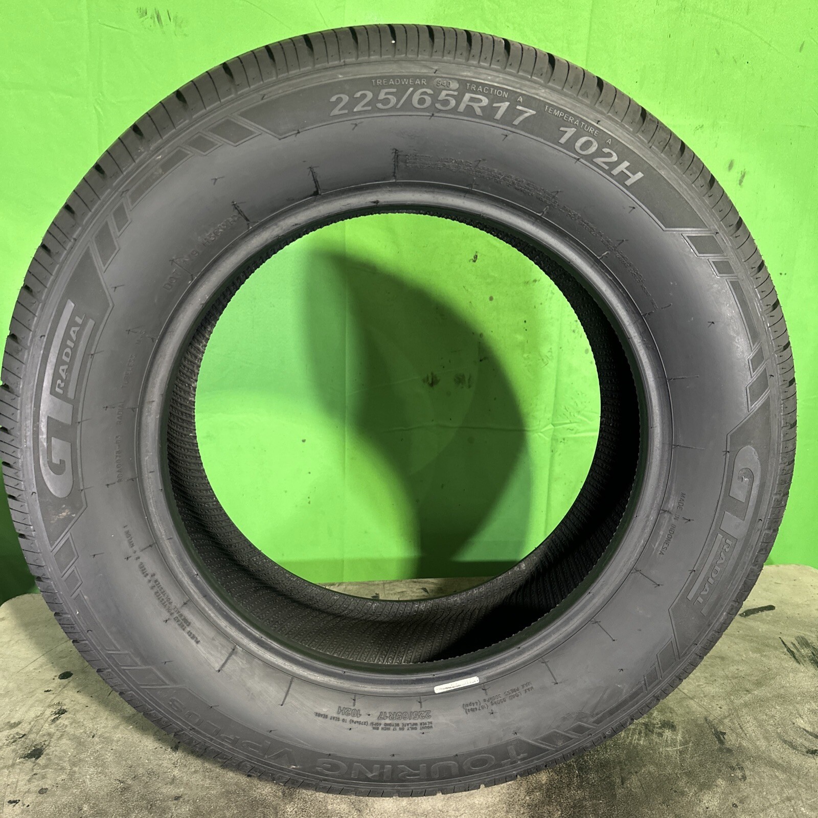 Single,Used-225/65R17 GT Radial Touring VP Plus 102H 9/32 DOT 3622