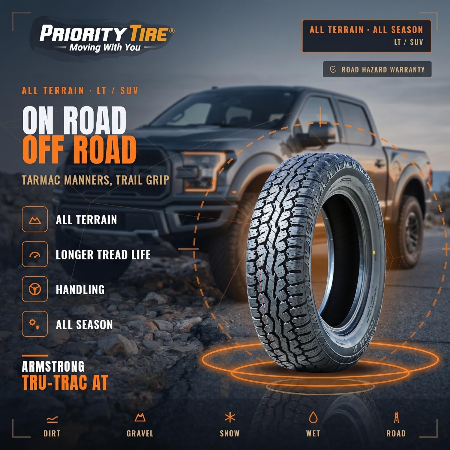All-Terrain Off-Road Radial Tire 265/70R17 116T XL