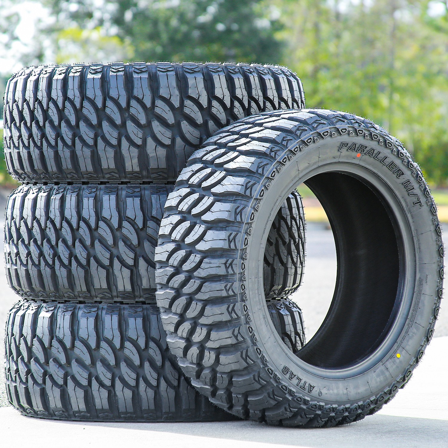 4 Atlas Mud Tire Paraller M/T 37X13.50R20 128Q F 12 Ply Light Truck