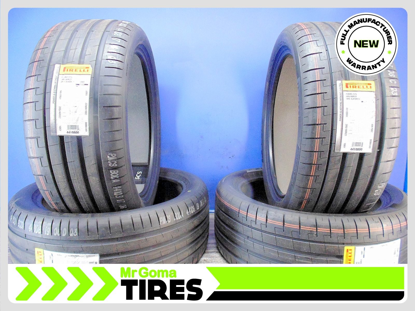 4 NEW 285/40R22 & 325/35R22 PIRELLI P ZERO PZ5 MO-S PNCS STAGGERED MERCEDES