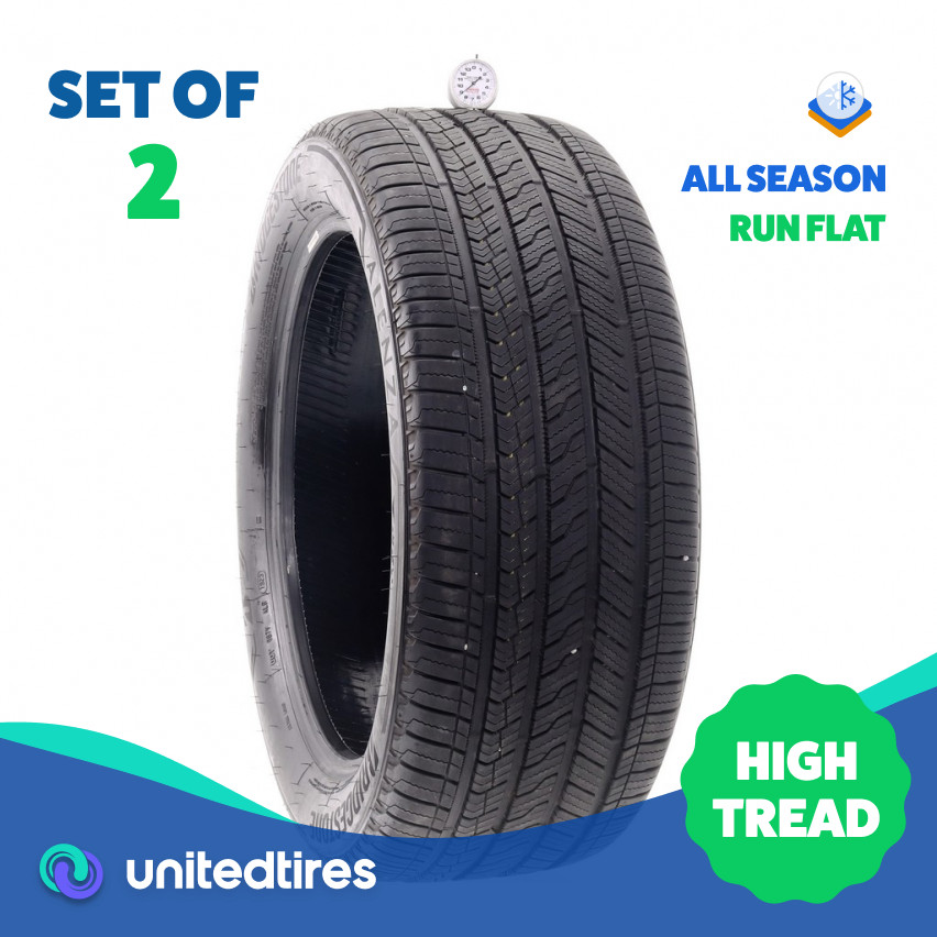 Set of (2) Used 275/45R20 Bridgestone Alenza Sport A/S RFT 110H – 8.5/32