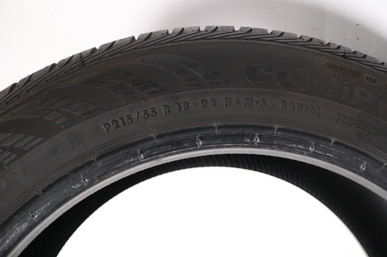 Set of 4 Used 215/55R18 Continental ContiProContact – 94H – 8-9/32