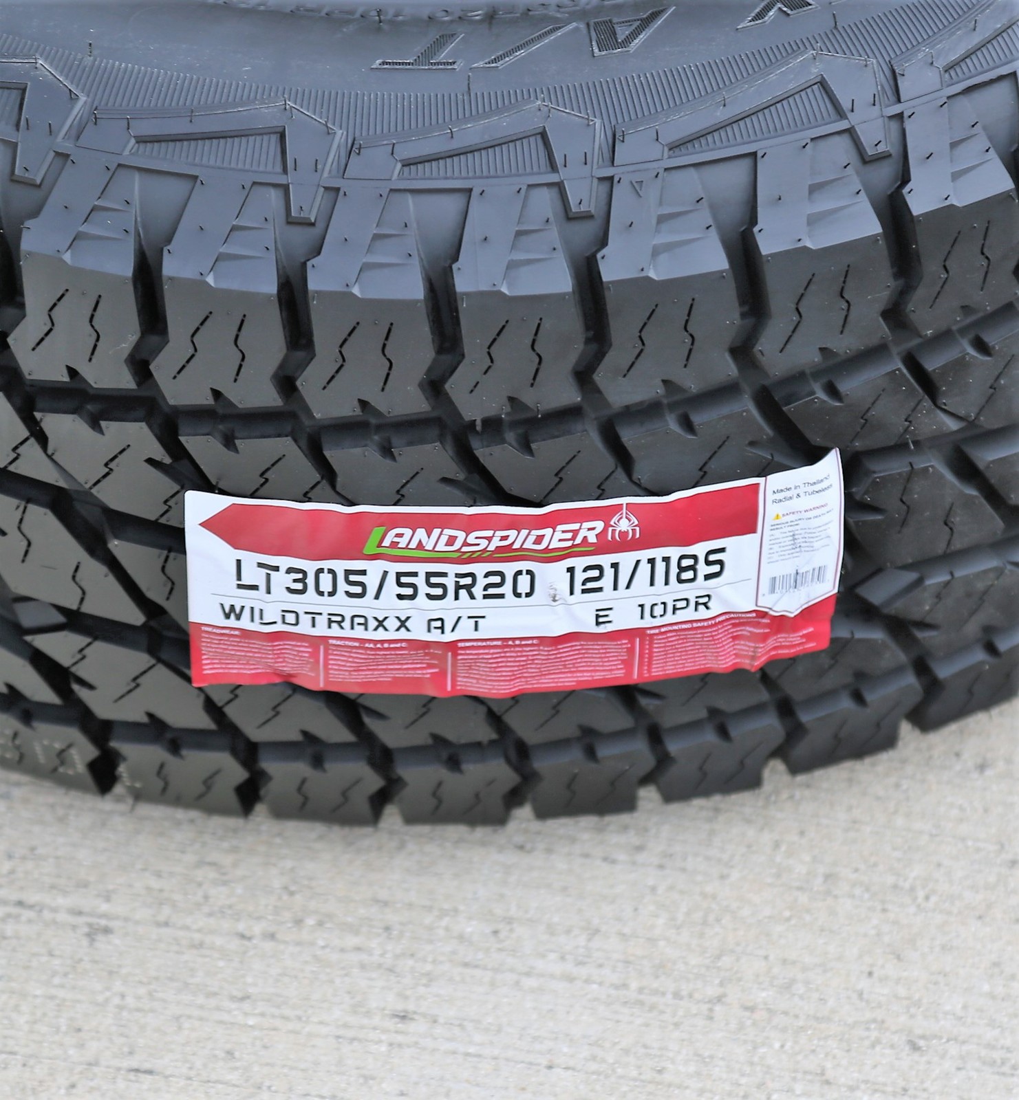 Tire Landspider Wildtraxx A/T LT 305/55R20 Load E 10 Ply AT All Terrain