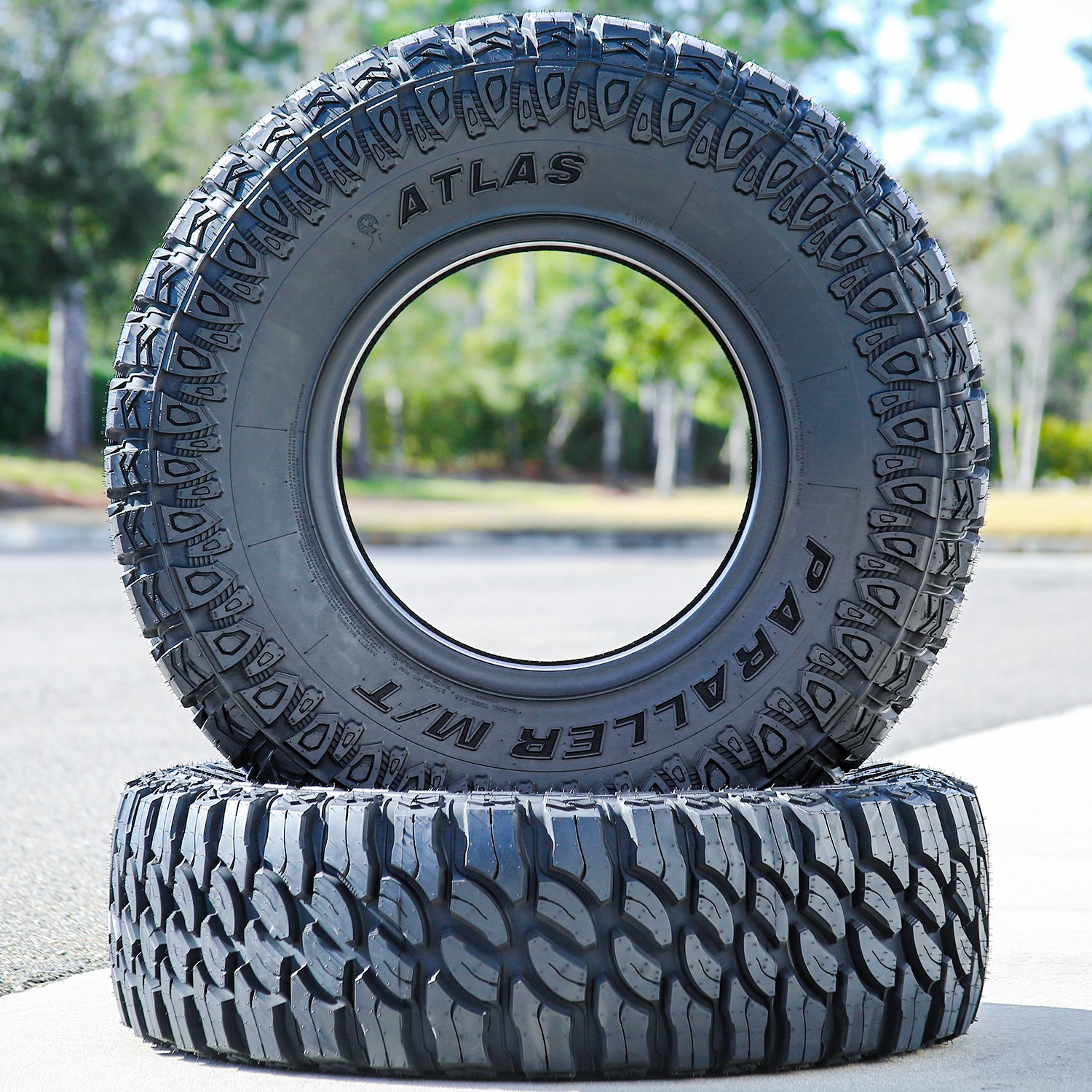4 Tires Atlas Paraller M/T LT 33X12.50R15 Load C 6 Ply MT Mud
