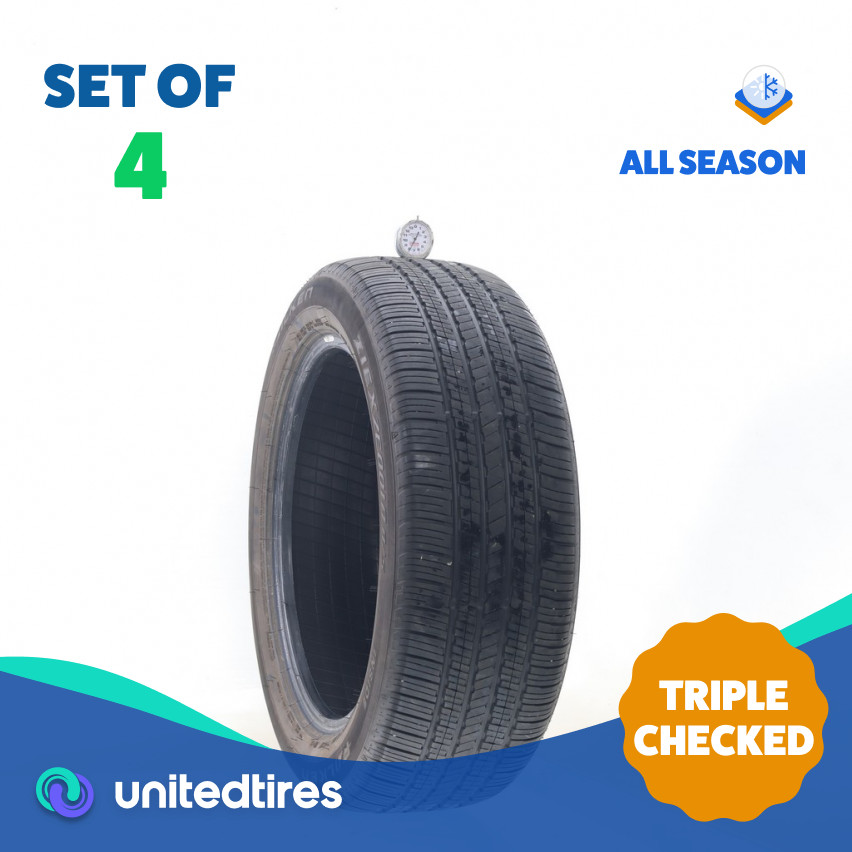 Set of (4) Used 225/55R18 Falken Ziex ZE001A A/S 98V – 7.5/32