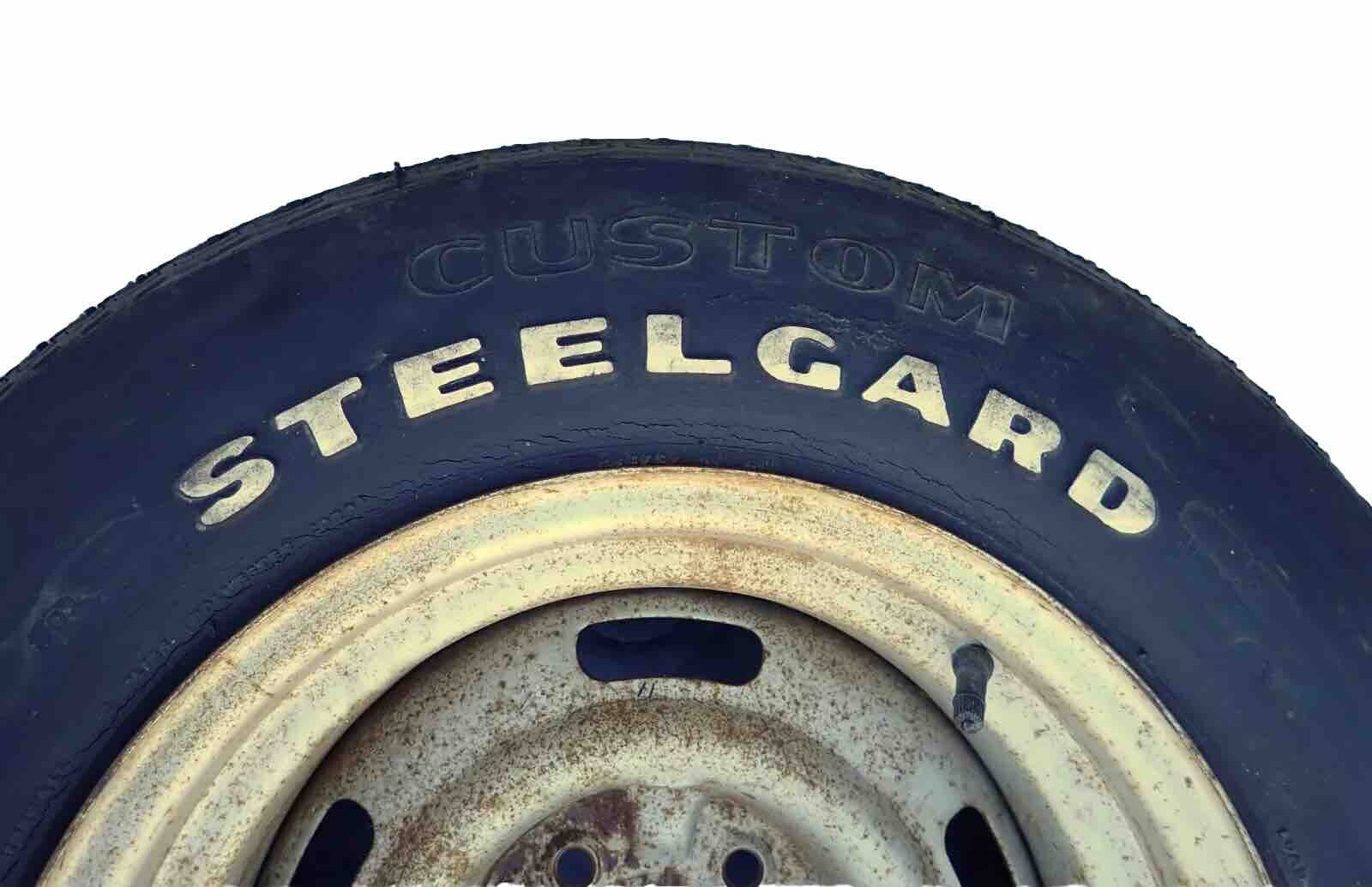 GM 15×8 AZ Rally Wheel with Goodyear GR70-15 Steelgard Tire 1970s Corvette OEM