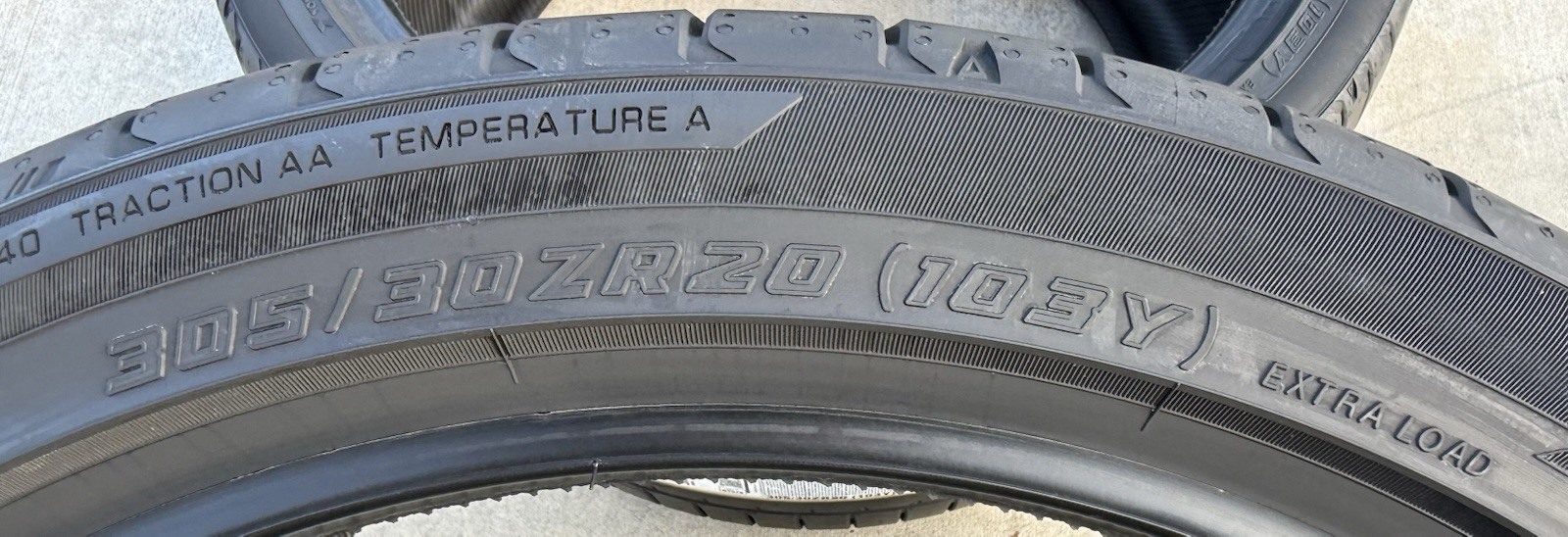 Set of TWO BRAND NEW 305/30ZR20 (103Y) Yokohama ADVAN Sport V107 Tires 3053020