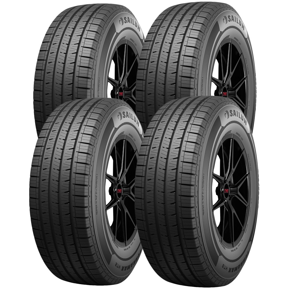 (QTY 4) 245/75R16 Sailun Terramax HT2 111T SL Black Wall Tires