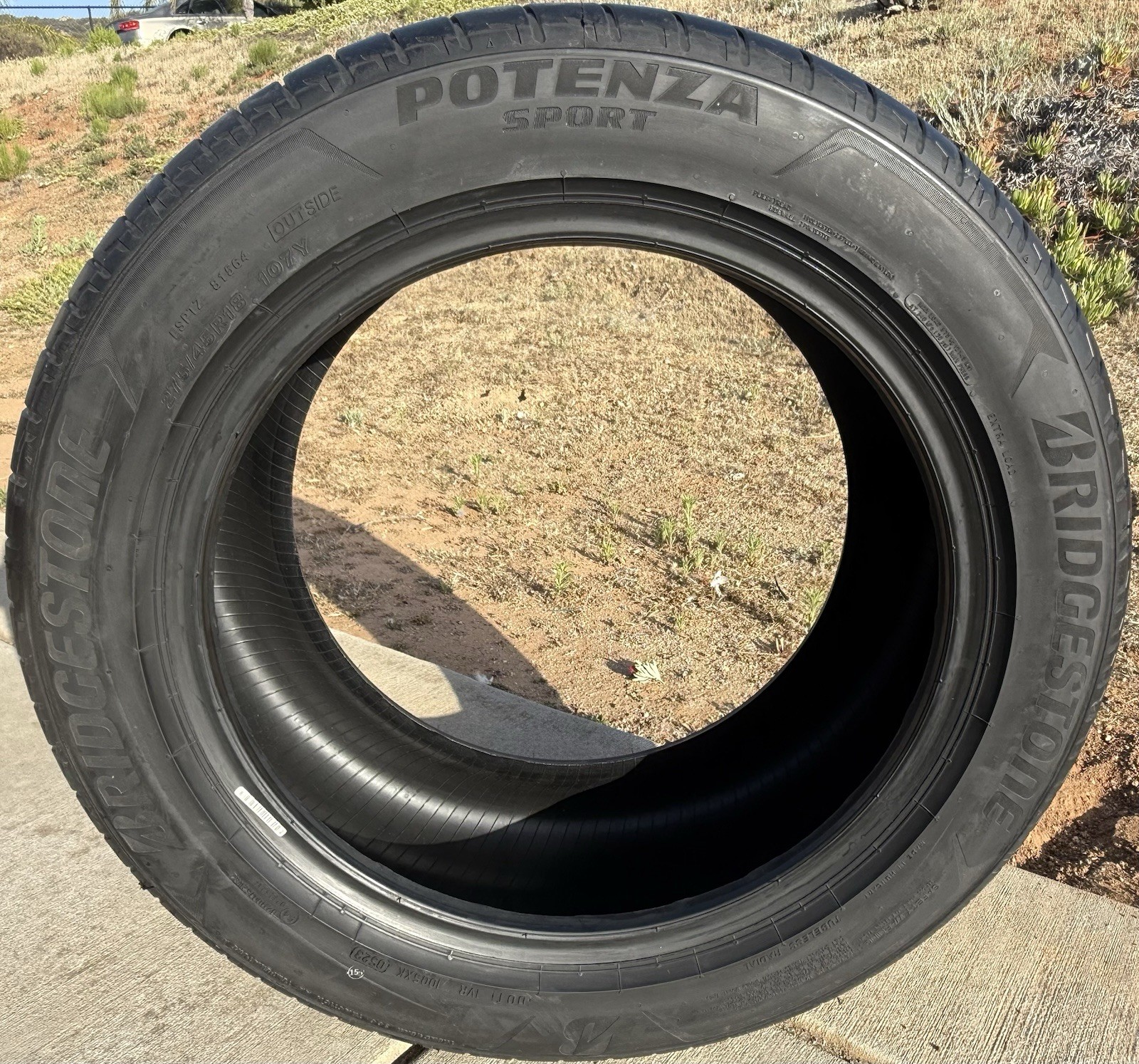 TWO BRAND NEW 275/45R18 Bridgestone Potenza Sport Tires Like Michelin Pilot 4S!