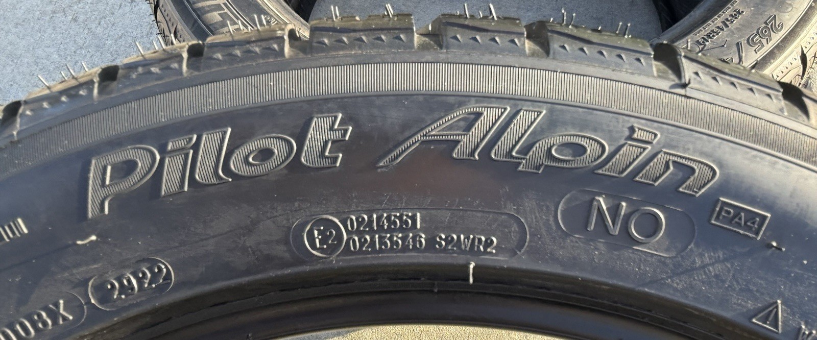 TWO NEW 295/40R19 Michelin Pilot Alpin PA4 N0 Porsche Panamera Winter Snow Tires