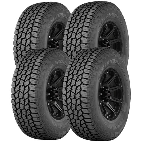 (QTY 4) 255/60R18 Yokohama Geolandar A/T4 112H XL Black Wall Tires