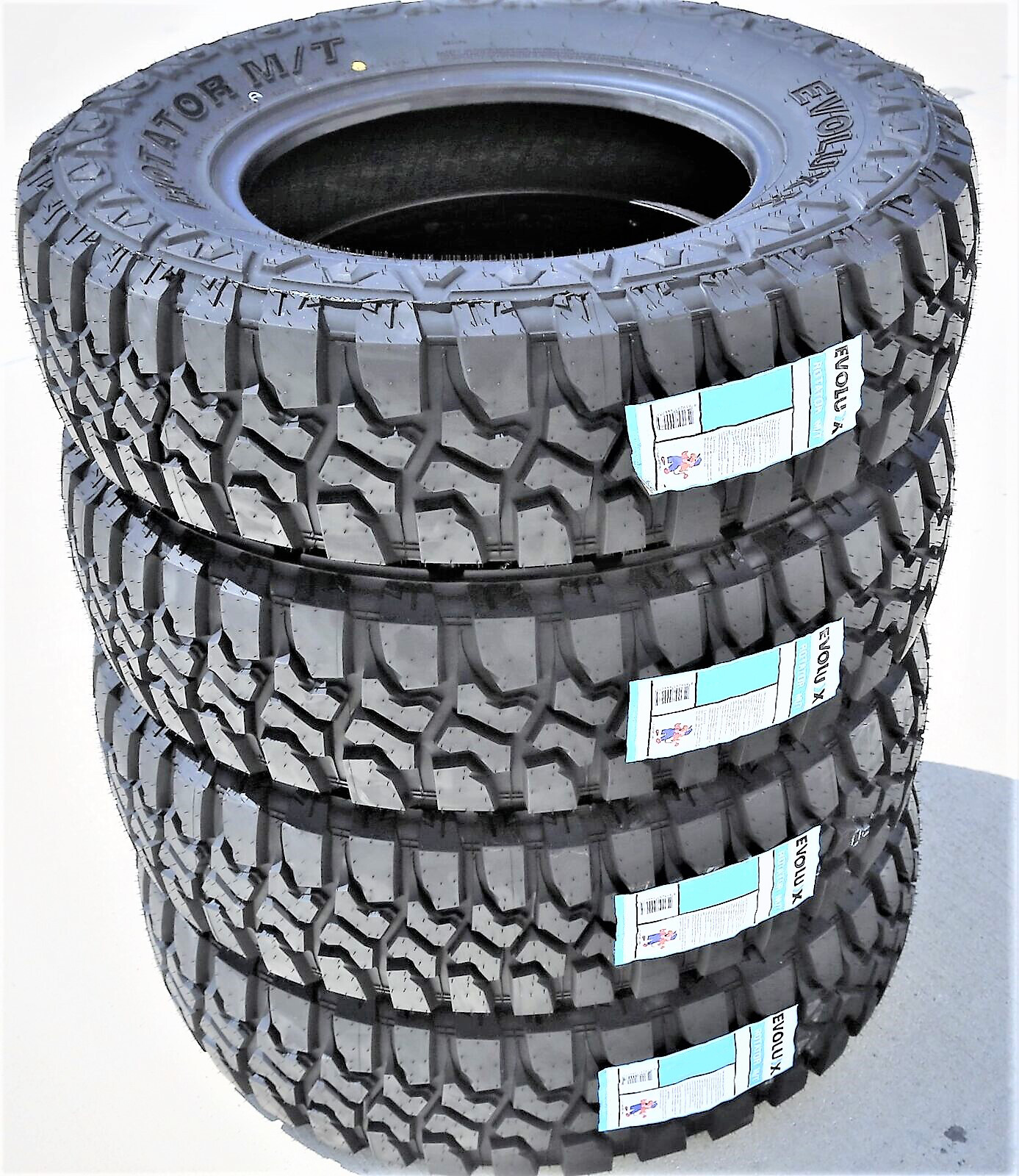 4 Tires Evoluxx Rotator M/T LT 245/75R16 Load E 10 Ply MT Mud