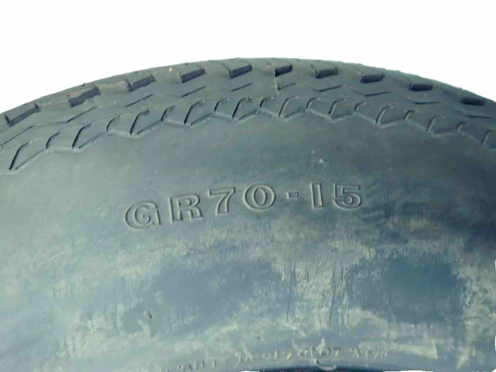 GM 15×8 Rally Wheel Firestone GR70-15 Steel Radial 500 Tire 70s Corvette OEM