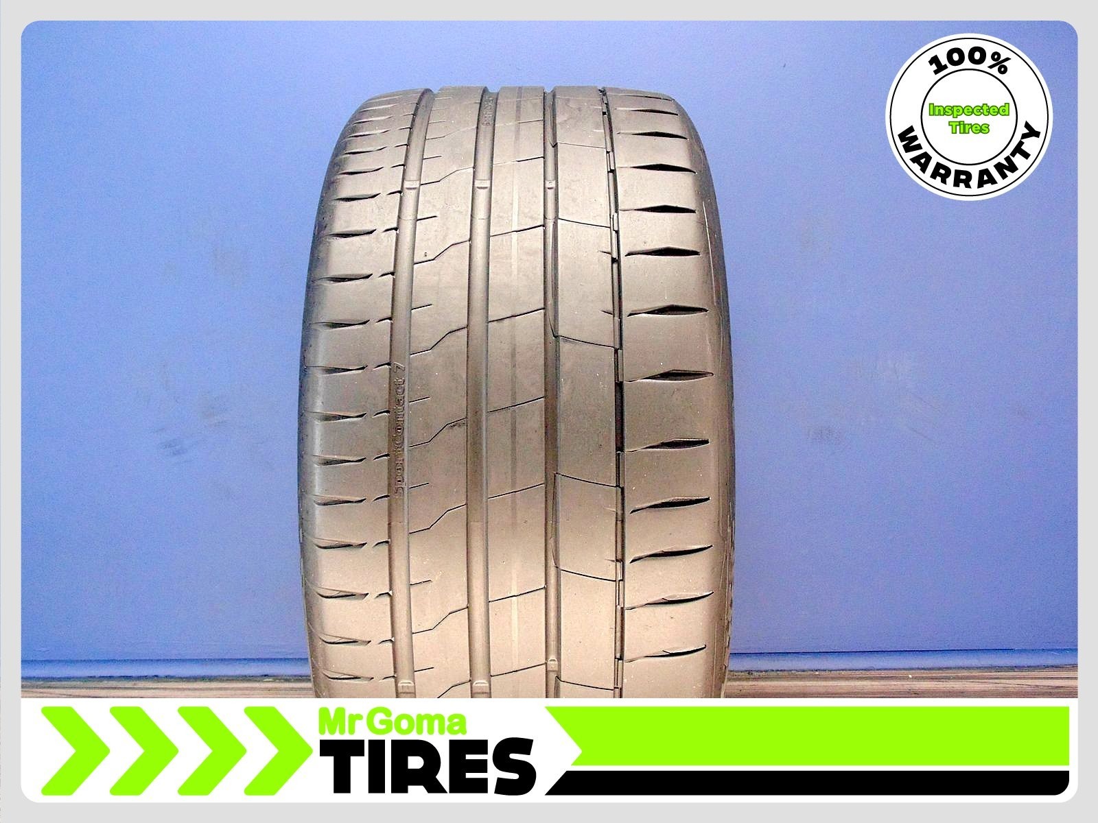 1 CONTINENTAL SPORTCONTACT 7 XL 285/40R20 USED TIRE 7.3/32 TREAD 108Y 2854020