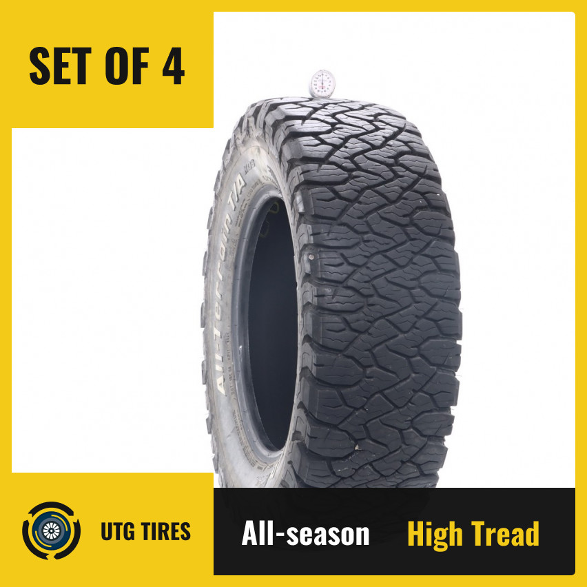 Set of (4) Used LT 275/65R18 BFGoodrich All-Terrain T/A KO3 – 13.5-15/32
