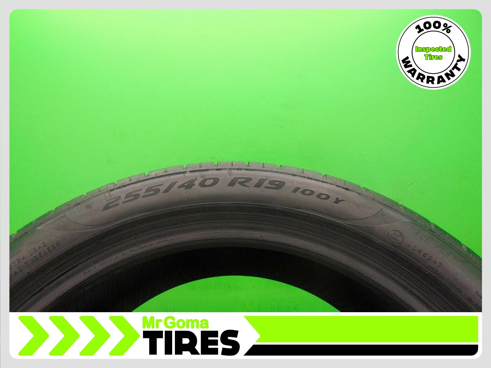 1 255/40R19 USED TIRE PIRELLI P ZERO TM RSC RFT XL 5.3/32 TREAD 2554019 100Y