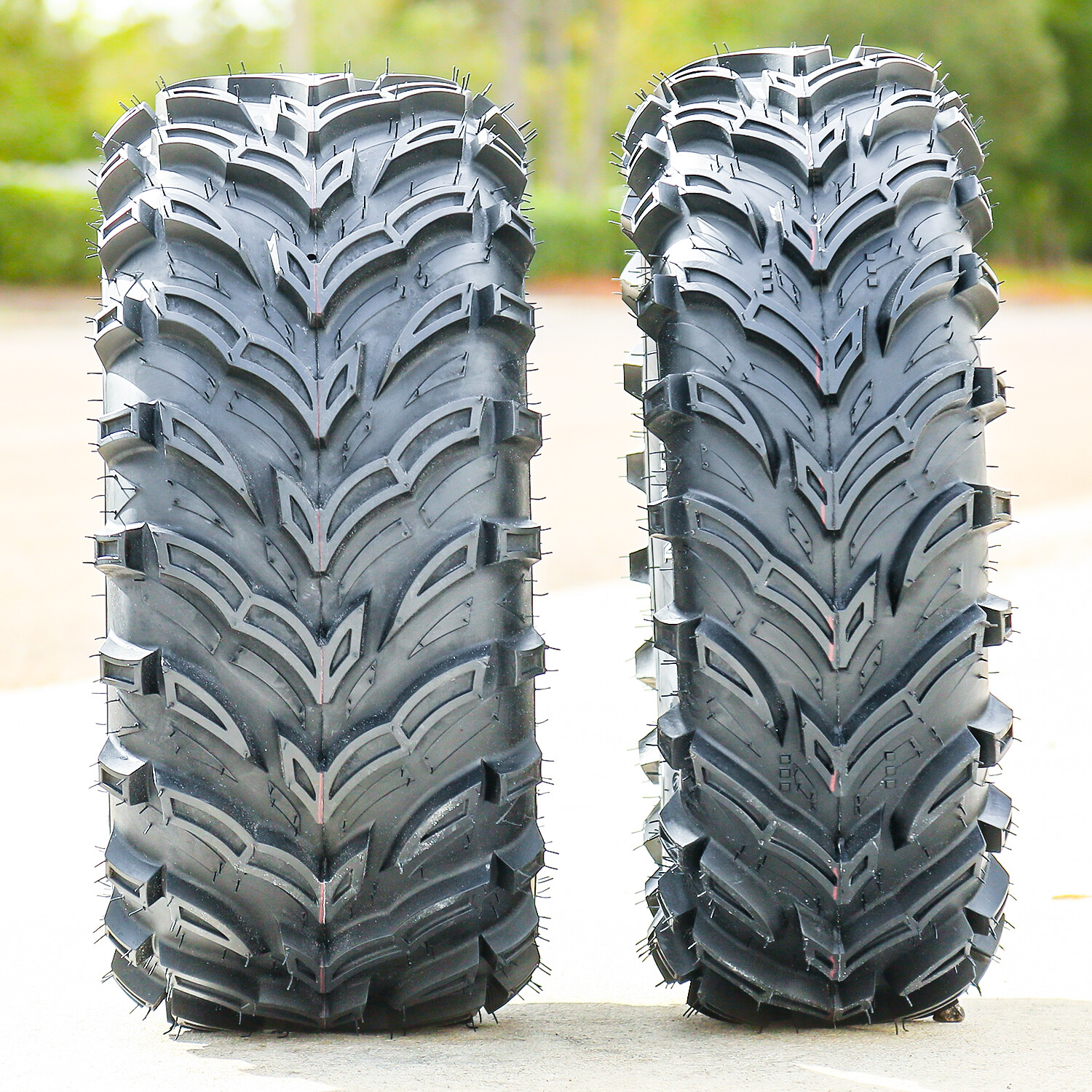 Set of 4 Mars B ATV UTV Mud Tires 2x 25×8-12 & 2x 25×10-12 6 Ply