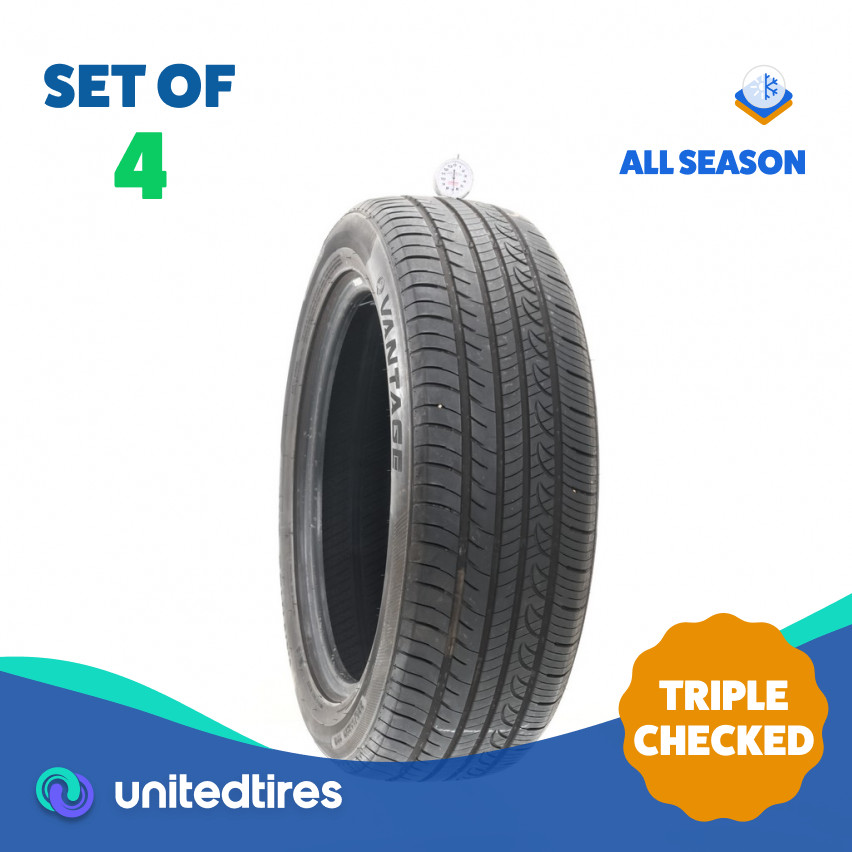 Set of (4) Used 225/55R19 Vantage UHP 99V – 6.5-8/32