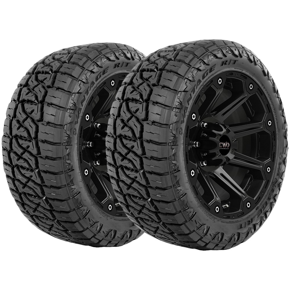 (QTY 2) 35×12.50R22LT Vantage R/T 121Q LRF Black Wall Tires