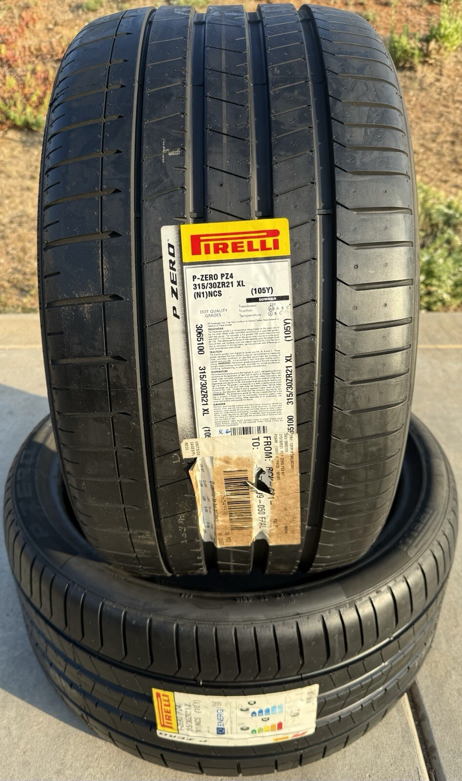 TWO BRAND NEW 315/30ZR21 (105Y) Pirelli P Zero PZ4 Sport N1 Porsche PNCS Tires